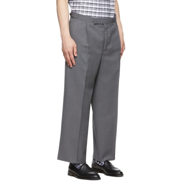 톰브라운 톰브라운 Thom Browne Grey Wool Trousers 221381M191007