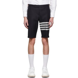 톰브라운 Thom Browne Navy 4-Bar Shorts 221381M193006