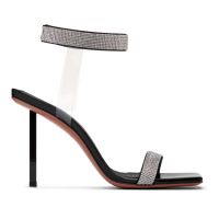 Amina Muaddi Black Rih Heeled Sandals 221415F125116