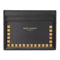 생로랑 Saint Laurent Black Stud Card Holder 221418M163010