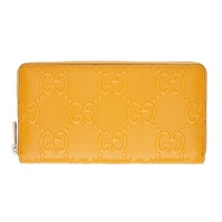 구찌 Gucci Yellow GG Large Wallet 221451M164021