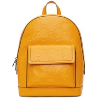 구찌 Gucci Yellow GG Embossed Backpack 221451M166007