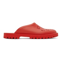 구찌 Gucci Red Rubber GG Slip-On Loafers 221451M231018