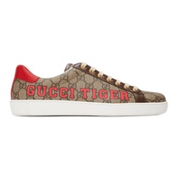 Brown 구찌 Gucci Tiger Ace Sneakers 221451M237009