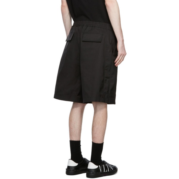 발렌티노 발렌티노 Valentino Black Pleated Twill Shorts 221476M193008