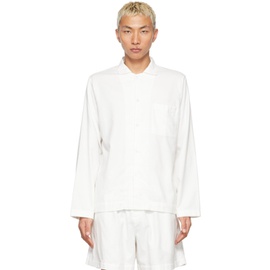 테클라 Tekla White Flannel Pyjama Shirt 221482M213001