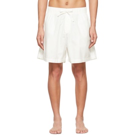 테클라 Tekla 오프화이트 Off-White Poplin Stripe Pyjama Shorts 221482M218039