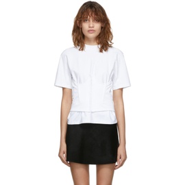 알라이아 ALAIA White Corset T-Shirt 221483F110004