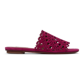 알라이아 ALAIA Pink Chamois Vienne Leather Sandals 221483F124003