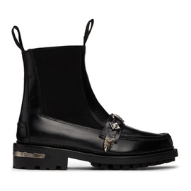 토가 풀라 토가 Toga Pulla Black Leather Chelsea Ankle Boots 221492F113003