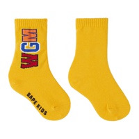 베이프 BAPE Kids Yellow Shark Socks 221546M713006