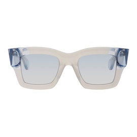 자크뮈스 Jacquemus 오프화이트 Off-White & Blue Les Lunettes Baci Sunglasses 221553F005009