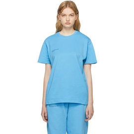 PANGAIA Blue Organic Cotton T-Shirt 221556F110008