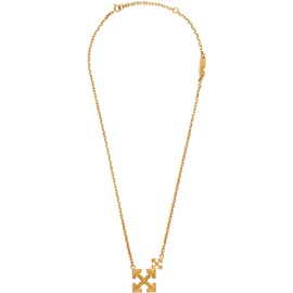 오프화이트 Off-White Gold Double Arrows Necklace 221607F023000
