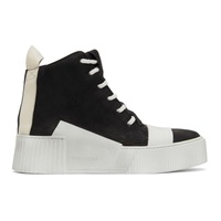 보리스 비잔 사베리 Boris Bidjan Saberi Black & 오프화이트 Off-White Suede Bamba 1.1 High Top Sneakers 221616M236003