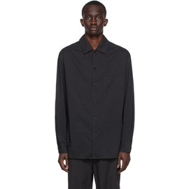 르메르 Lemaire Black Convertible Collar Shirt 221646M192022