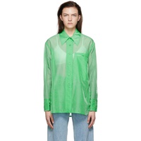 로우 클래식 LOW CLASSIC Green Polyester Shirt 221666F109003