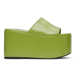 시몬 밀러 Simon Miller Green Blackout Vegan Platform Sandals 221708F124036