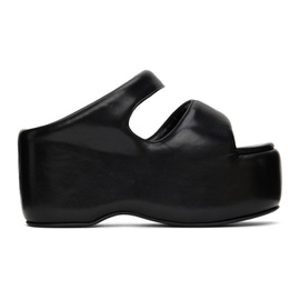시몬 밀러 Simon Miller Black Bubble Flat Sandals 221708F124038