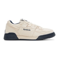 리복 클래식 Reebok Classics 오프화이트 Off-White & Navy Workout Plus Sneakers 221749F128015