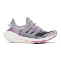 아디다스 오리지널 Adidas Originals Grey & Pink Ultraboost 21 COLD.DRY Sneakers 221751F128004