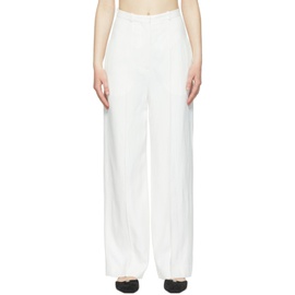 Toteme 오프화이트 Off-White Viscose Trousers 221771F087013