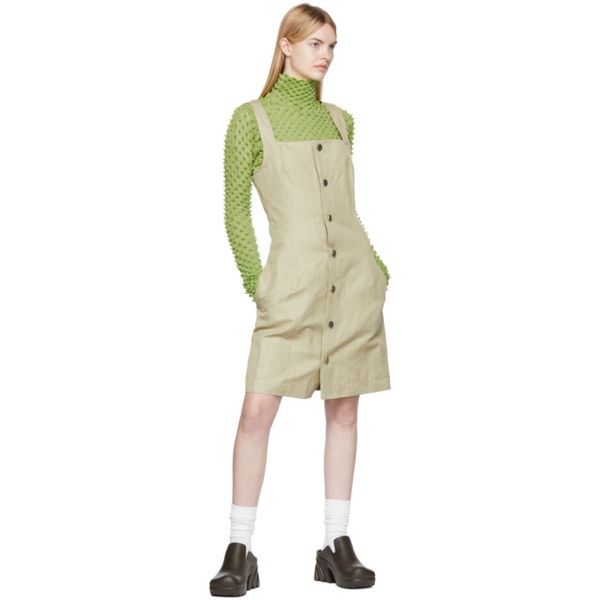 보테가베네타 보테가 베네타 Bottega Veneta Green Cotton Minidress 221798F052004