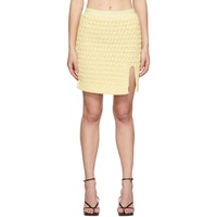 보테가 베네타 Bottega Veneta Yellow Chenille Miniskirt 221798F090003