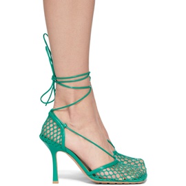 보테가 베네타 Bottega Veneta Green Stretch Web Heels 221798F122015