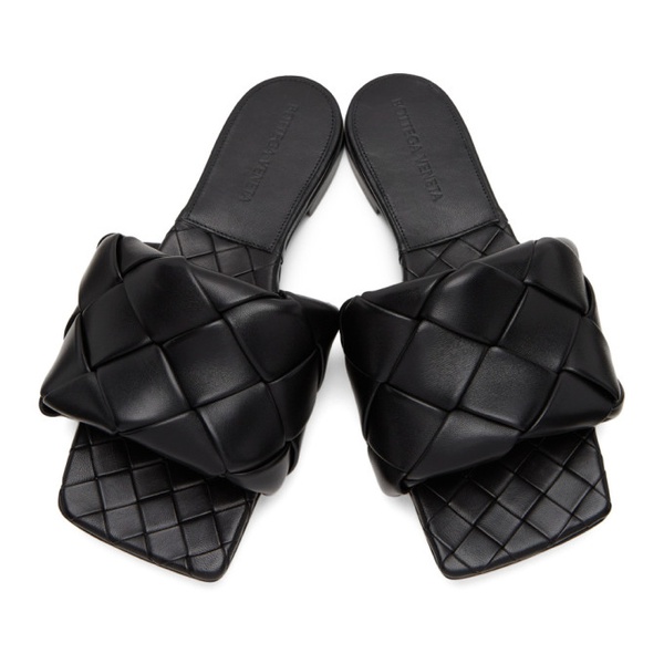 보테가베네타 보테가 베네타 Bottega Veneta Black Intrecciato Lido Flat Sandals 221798F124001