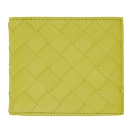 보테가 베네타 Bottega Veneta Yellow Intrecciato Bifold Coin Pouch Wallet 221798M164096