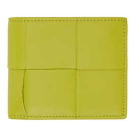 보테가 베네타 Bottega Veneta Yellow Intrecciato Bifold Wallet 221798M164122