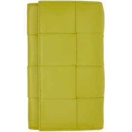 보테가 베네타 Bottega Veneta Yellow Intrecciato Continental Wallet 221798M164149