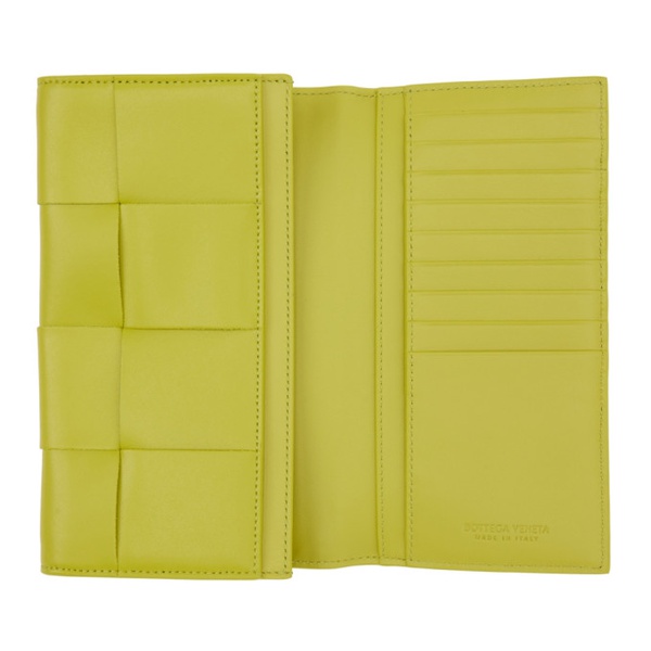 보테가베네타 보테가 베네타 Bottega Veneta Yellow Intrecciato Continental Wallet 221798M164149