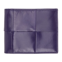 보테가 베네타 Bottega Veneta Purple Intreccio Bifold Wallet 221798M164237