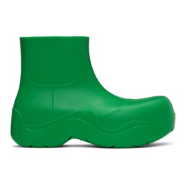 보테가 베네타 Bottega Veneta Green Matte Puddle Chelsea Boots 221798M223076
