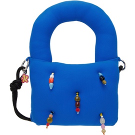 마샬 콜롬비아 Marshall Columbia SSENSE Exclusive Blue Mini Plush Shoulder Bag 221800F048001