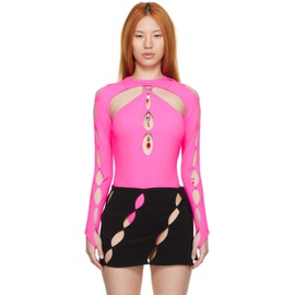 마샬 콜롬비아 Marshall Columbia SSENSE Exclusive Pink Nylon Long Sleeve T-Shirt 221800F110018