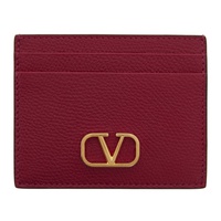 발렌티노 Valentino Garavani Pink VLogo Card Holder 221807F037008