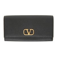 발렌티노 Valentino Garavani Black VLogo Continental Wallet 221807F040004