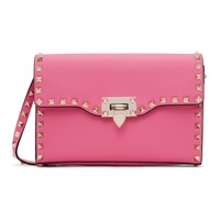 발렌티노 Valentino Garavani Pink Small Rockstud Bag 221807F048002