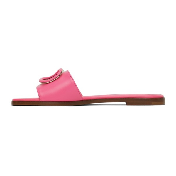  발렌티노 Valentino Garavani Pink VLogo Sandals 221807F124032