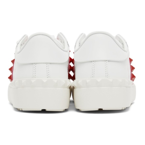  발렌티노 Valentino Garavani White & Pink Untitled Open Sneakers 221807F128018