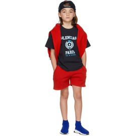 발렌시아가 Balenciaga Kids Kids Red Logo Jogging Shorts 221847M721000