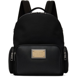 돌체앤가바나 Dolce & Gabbana Black Nylon & Calfskin Backpack 222003M166001