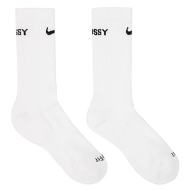 Nike White Stuessy 에디트 Edition Dri-FIT Socks 222011F076000