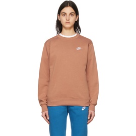 Nike Brown Cotton Sweatshirt 222011F098008