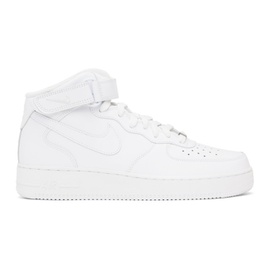 Nike White Air Force 1 07 Mid Sneakers 222011F127007