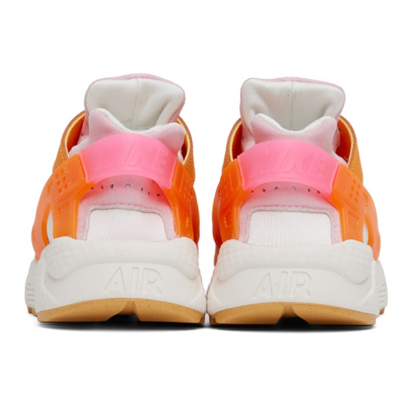 나이키 Nike White & Orange Air Huarache Sneakers 222011F128094