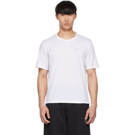 Nike White Dri-FIT Miler T-Shirt 222011M213014